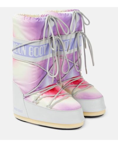 Moon Boot Icon Tie-dye Snow Boots - Pink