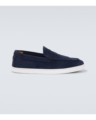 Christian Louboutin Varsiboat Suede Loafers - Blue