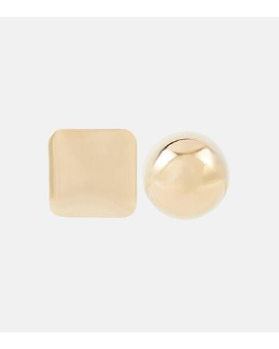 Jacquemus Les Rond Carre Brass Earrings - Yellow