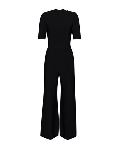 Alaïa Stretch-knit Flared Jumpsuit - Black