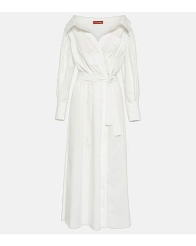 Altuzarra Lyddy Cotton-blend Wrap Dress - White