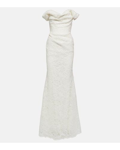 Vivienne Westwood Robe de mariee Nova Cora en dentelle - Blanc