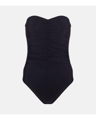 Karla Colletto Basics Ruched Swimsuit - Blue