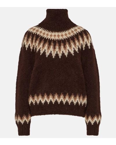 Polo Ralph Lauren Wool-blend Turtleneck Sweater - Brown