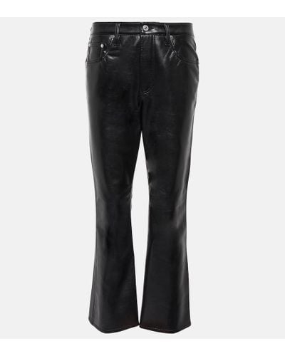 Citizens of Humanity Isola Mid-rise Cropped Bootcut Pants - Black