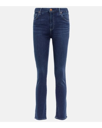 AG Jeans Jean slim Mari a taille haute - Bleu