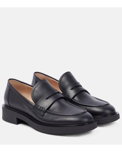 Gianvito Rossi Harris Leather Loafers - Blue