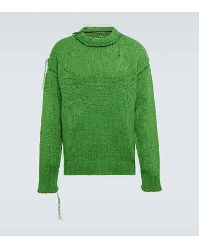 Sacai Pullover oversize in cotone - Verde