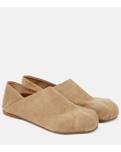 JW Anderson Paw Suede Loafers - Natural