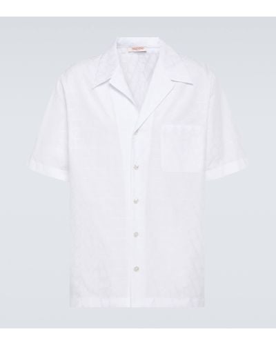 Valentino Oversized Cotton Poplin Shirt - White