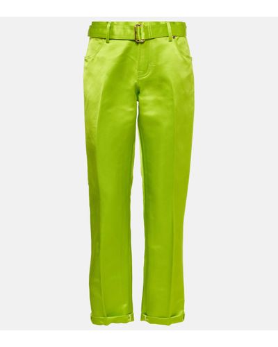 Tom Ford Pantalon en soie - Vert