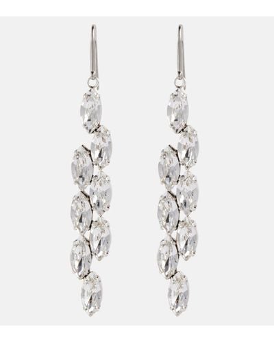 Isabel Marant Embrace Crystal-embellished Earrings - White