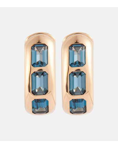 Pomellato Pendientes Iconica en oro de 18 ct con topacios - Azul