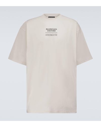 Balenciaga Couture Cotton-blend T-shirt - White