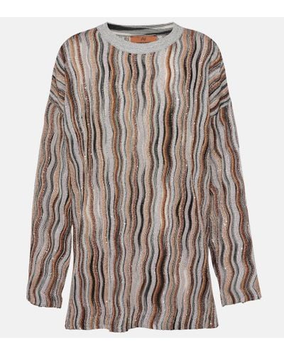 Missoni Striped Lurex® Sweater - Brown