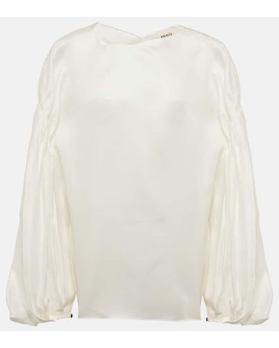 Khaite Bluse Quico aus Seide - Weiß