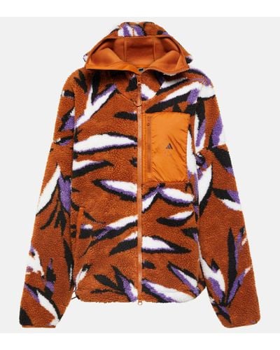 adidas By Stella McCartney Fleece Jacket With Logo - Orange