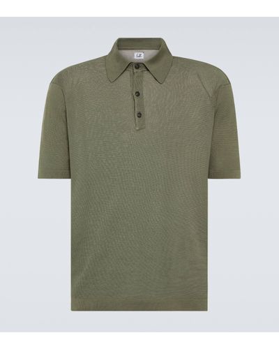 C.P. Company Cotton Polo Jumper - Green