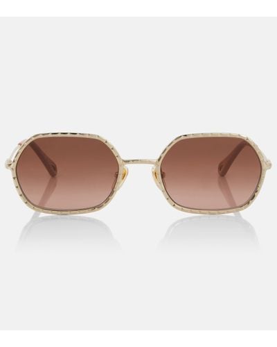 Chloé Hexagonal Sunglasses - Brown