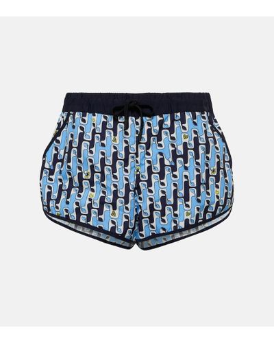 3 MONCLER GRENOBLE Shorts estampados - Azul
