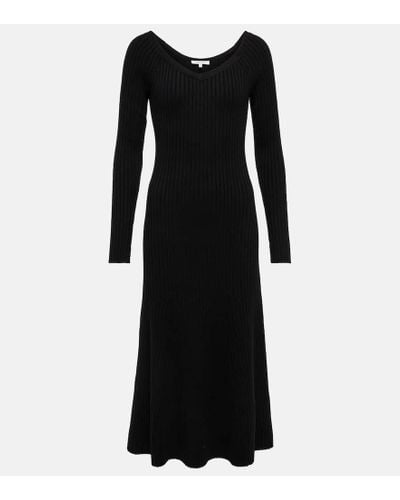 Dorothee Schumacher Smooth Silhouettes Wool-blend Midi Dress - Black