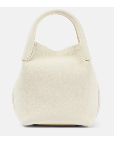 Loro Piana Bale Micro Leather Tote Bag - Natural