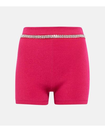 Rabanne Verzierte High-Rise Shorts - Pink
