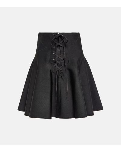 Alaïa Pleated Miniskirt - Black