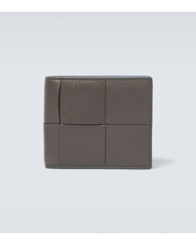Bottega Veneta Cassette Bifold Leather Wallet - Grey