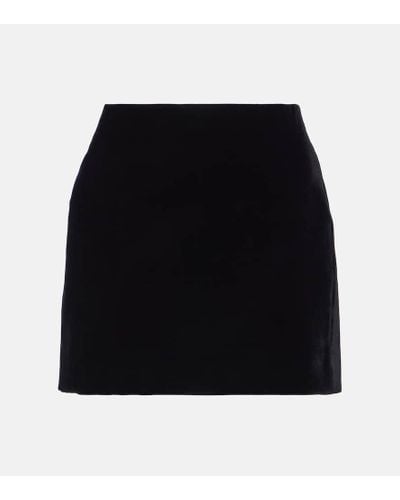 Wardrobe NYC Velvet Miniskirt - Black