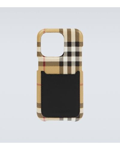 Burberry Vintage Check Iphone 14 Pro Case - Black