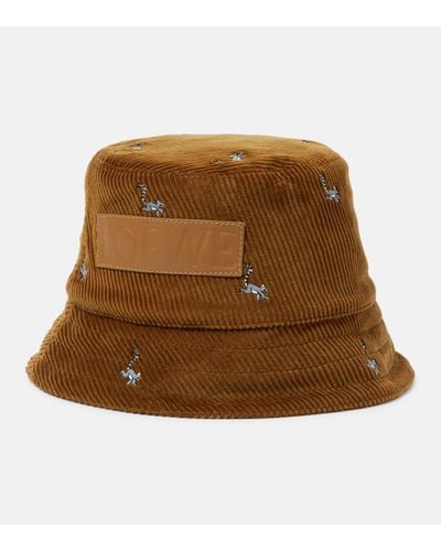Loewe X Suna Fujita Corduroy Bucket Hat - Brown