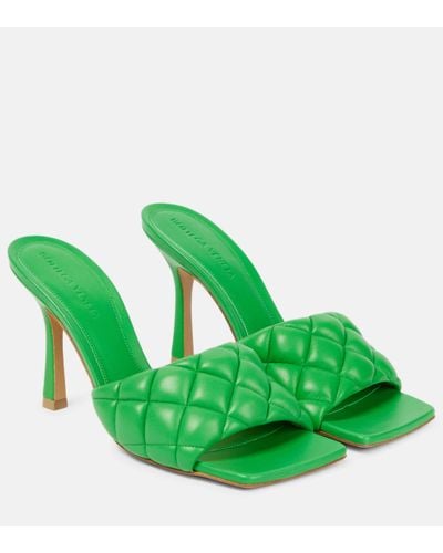 Bottega Veneta Padded Leather Sandal - Green