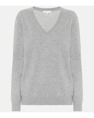 Vince V-neck Cashmere Sweater - Gray