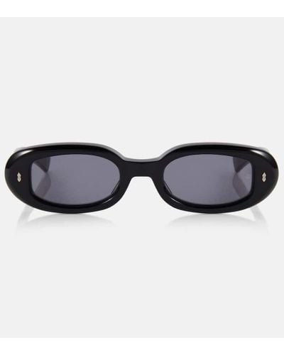 Jacques Marie Mage Ovale Sonnenbrille Besset - Braun
