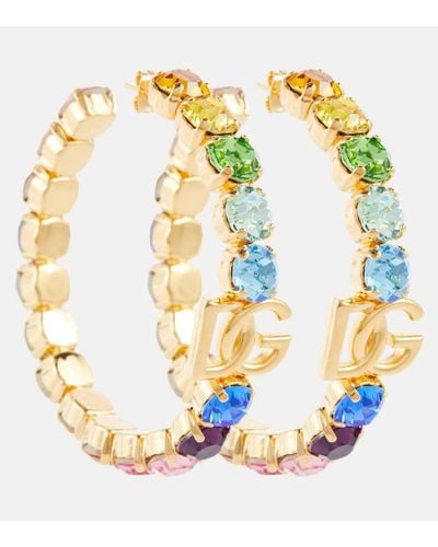 Dolce & Gabbana Pendientes adornados con cristales - Metálico