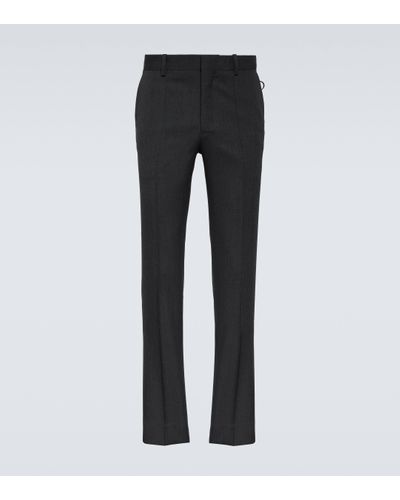 Undercover Low-rise Wool Slim Trousers - Blue