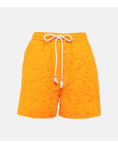 Nanushka Havin Cotton Shorts - Orange