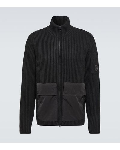 C.P. Company Pullover in pile di lana - Nero