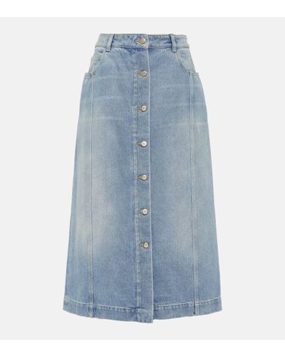 Moncler Denim Pencil Skirt - Blue