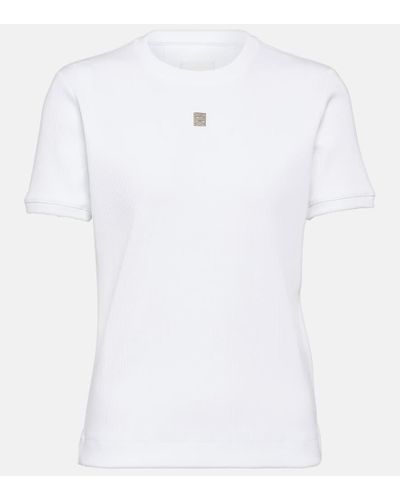 Givenchy T-Shirt 4G aus Baumwoll-Jersey - Weiß