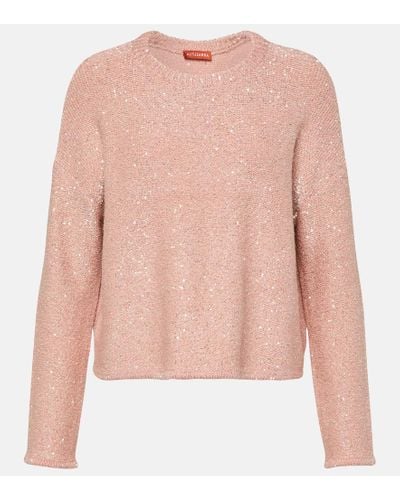 Altuzarra Yasworth Metallic Knit Sweater - Pink