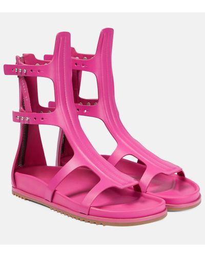 Rick Owens Rubber Gladiator Sandals - Pink