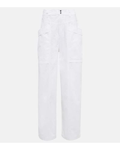 Isabel Marant Ruby High–rise Cotton Pants - White