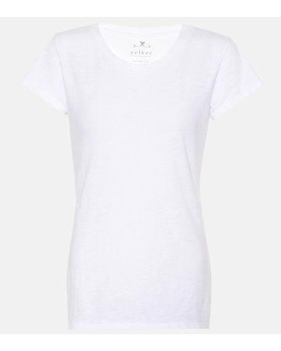 Velvet Odelia Cotton T-shirt - White