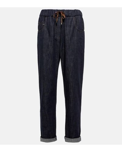 Brunello Cucinelli Tapered Jeans - Blau