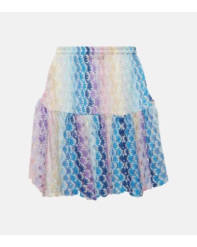 Missoni Minifalda de punto - Azul