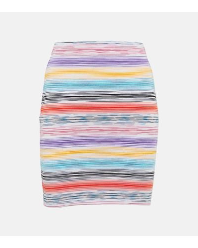 Missoni Striped Knit Miniskirt - White