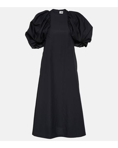 Noir Kei Ninomiya Robe longue en coton - Noir