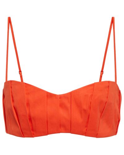 Sir. The Label Anja Cotton-blend Bralette - Red